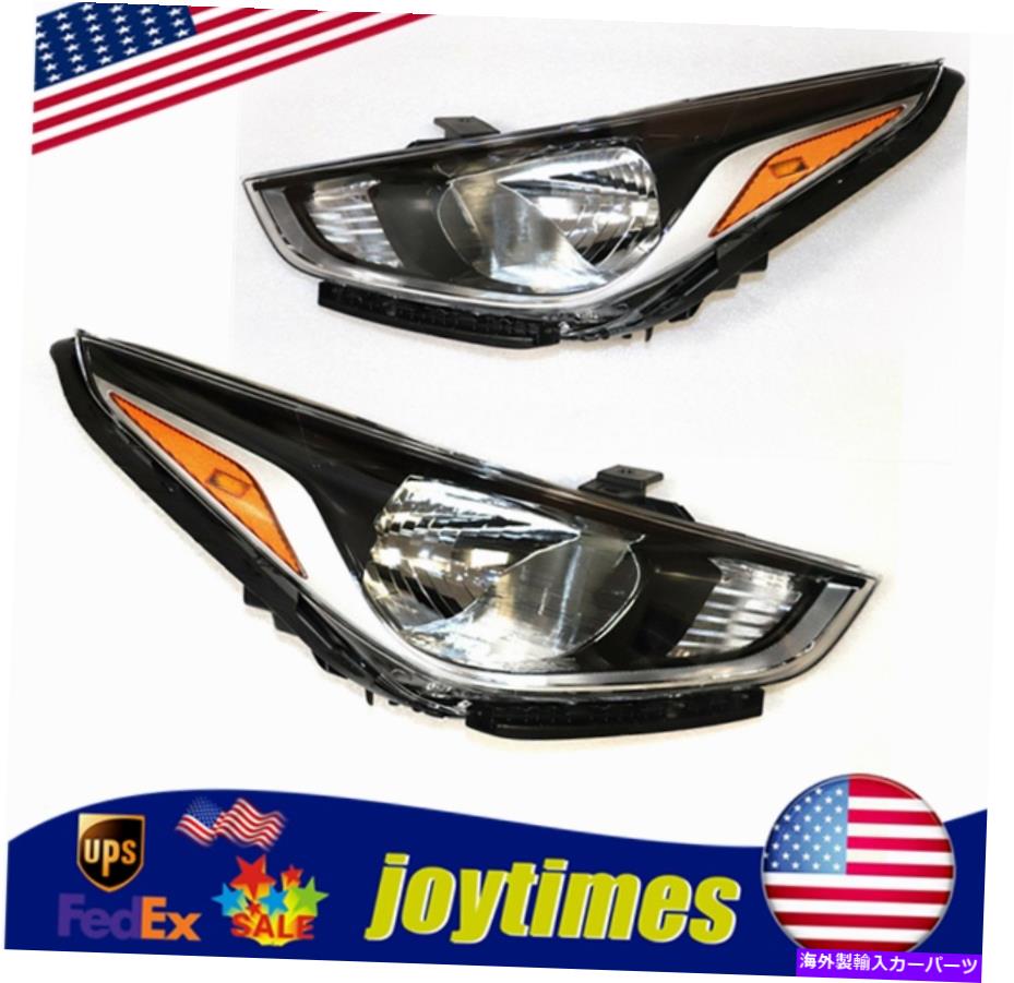 USヘッドライト Hyundai Accent 2018-2020 Halogenヘッドライトヘッドランプアセンブリの取り替えL + R For Hyundai Accent 2018-2020 Halogen Headlight Headlamp Assembly Replcaement L+R【並行輸入品】