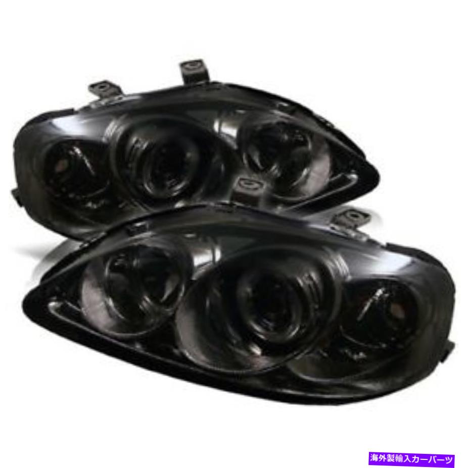 USヘッドライト Spyder 5010957 Haloプロジェクターヘッドライトブラック1999年から2000年ホンダシビック2PC Spyder 5010957 Halo Projector Headlights Black For 1999-2000 Honda Civic 2pc NEW【並行輸入品】