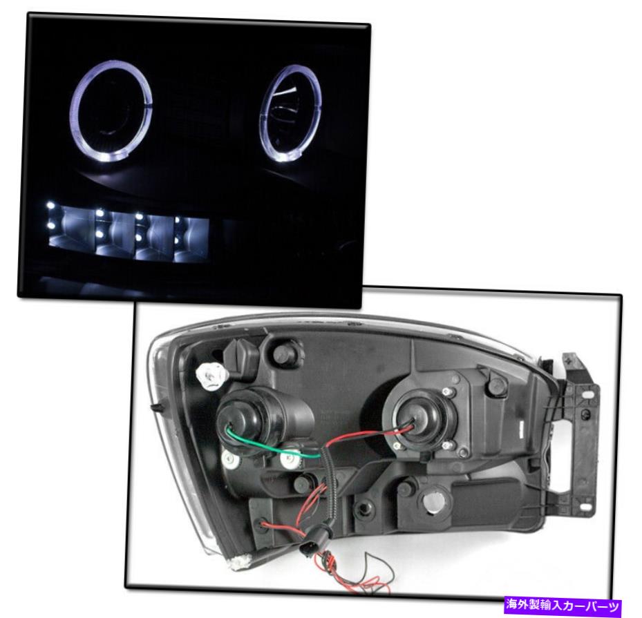 USヘッドライト 2006-2008 RAMブラックHalo LEDプロジェクターヘッドライトランプ+ 50W 6000KキセノンHID FOR 2006-2008 RAM BLACK HALO LED PROJECTOR HEADLIGHTS LAMP+50W 6000K XENON HID【並行輸入品】