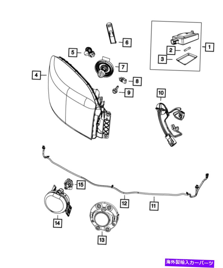 USヘッドライト 68270497A15-18 Dodge Ram Black Front Left Headlamp. 68270497AE 2015-18 DODGE RAM BLACK FRONT LEFT HEADLAMP【並行輸入品】｜Us Custom Parts Shop USDM