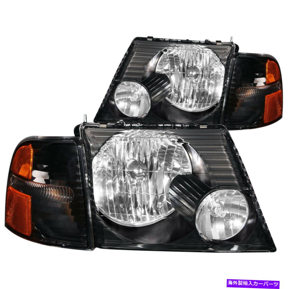 USヘッドライト アンドョアメリカクリスタルヘッドライトセット ANZO USA Crystal Headlight Set【並行輸入品】