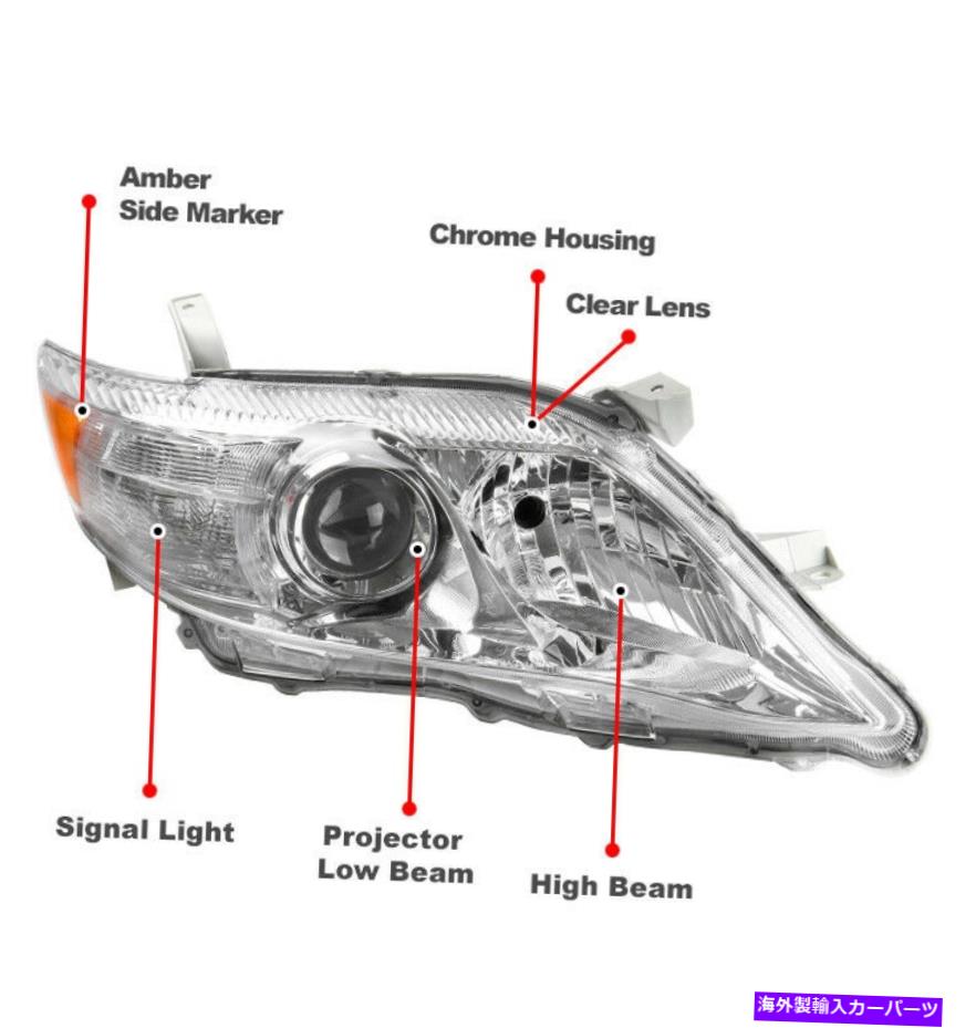 USヘッドライト TOYOTA CAMRY CHROMEプロジェクターヘッドライトランプ+バンパーLED DRL +キセノンHID For 10-11 Toyota Camry Chrome Projector Headlight Lamp +Bumper LED DRL+Xenon HID【並行輸入品】