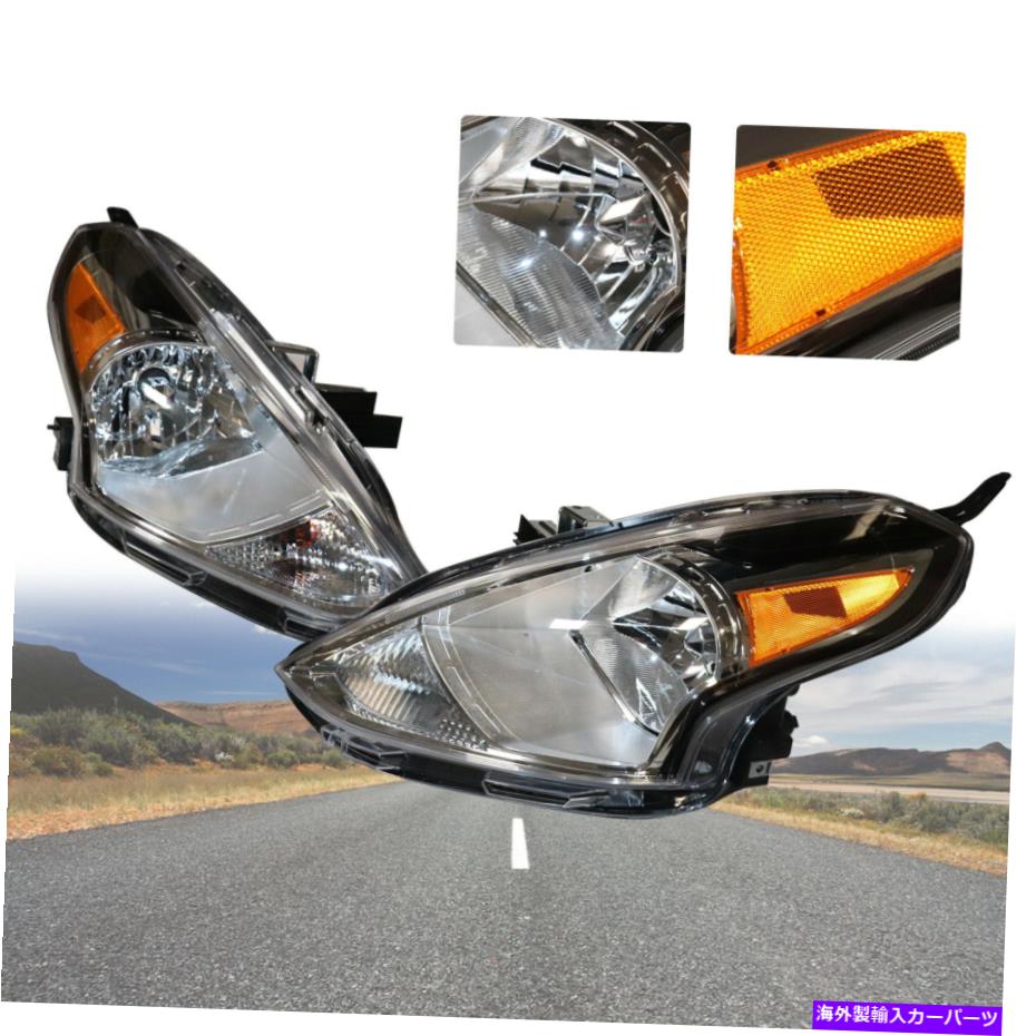 USヘッドライト Nissan versa 2015-2019のためのハロゲンヘッドライトヘッドランプ左右の側面 Halogen Headlight Headlamp Left and Right Side for Nissan Versa 2015-2019 NEW【並行輸入品】