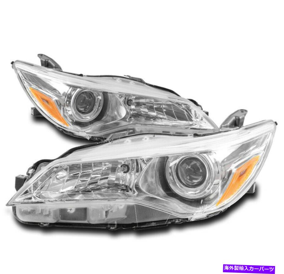 USヘッドライト 15 16 17 17台のトヨタカムリプロジェクターヘッドライトヘッドランプランプクローム左+右 FOR 15 16 17 TOYOTA CAMRY PROJECTOR HEADLIGHTS HEADLAMPS LAMPS CHROME LEFT+RIGHT【並行輸入品】
