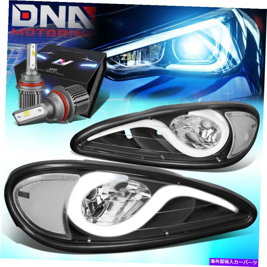 USヘッドライト 1999年から2005年のPontiac AM LED DRLブラッククリアコーナーヘッドライトW / LEDキット+クールファン FOR 1999-2005 PONTIAC AM LED DRL BLACK CLEAR CORNER HEADLIGHT W/LED KIT+COOL FAN【並行輸入品】｜Us Custom Parts Shop USDM