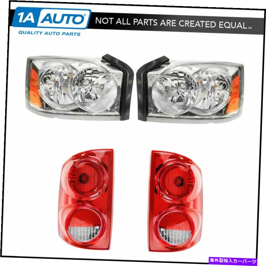 USヘッドライト 05-07 Dodge Dakotaトラックのための4のヘッドライトテールライトランプキットセット Headlight Tail Light Lamp Kit Set of 4 for 05-07 Dodge Dakota Truck New【並行輸入品】｜Us Custom Parts Shop USDM