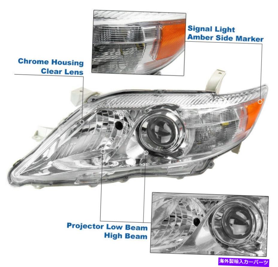 USヘッドライト 2011年2011用トヨタカムリクロームプロジェクターヘッドライト+ LED信号DRL + 6000K HID For 2010 2011 Toyota Camry Chrome Projector Headlight +LED Signal DRL +6000K HID【並行輸入品】 52,016円