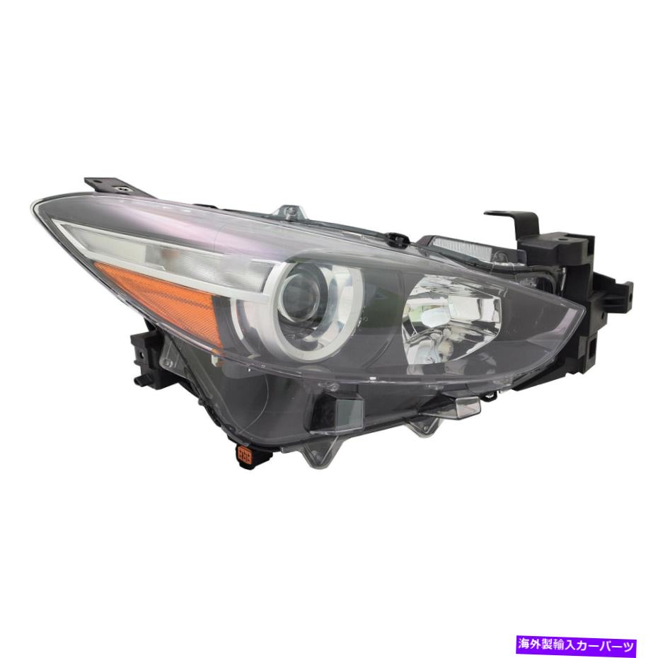USヘッドライト 2017-2018 Mazda 3のための助手席側ハロゲンヘッドライト Passenger Side Halogen Headlight For 2017-2018 Mazda 3【並行輸入品】
