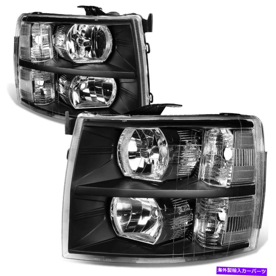 USヘッドライト 2007-2014のためのペアリフレクターヘッドライトシボレーSilverado 1500 2500HD 3500HD Pair Reflector Headlights For 2007-2014 Chevrolet Silverado 1500 2500HD 3500HD【並行輸入品】