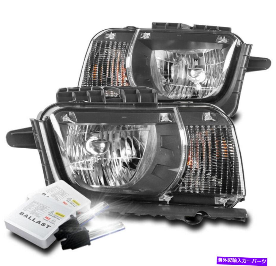 USヘッドライト 2010-2013シボレーカマロブラックの交換ハロゲンヘッドライトヘッドランプ+ 8K HID FOR 2010-2013 CHEVY CAMARO BLACK REPLACEMENT HALOGEN HEADLIGHT HEADLAMP +8K HID【並行輸入品】