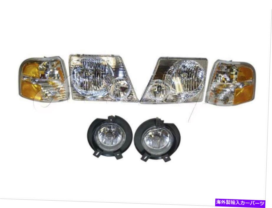 USヘッドライト ヘッドライトパークシグナルライトフォグライト6ピースFor Explorer 2002-2003 Headlight Park Signal Light Fog Light 6Pcs For Explorer 2002-2003【並行輸入品】 52,016円