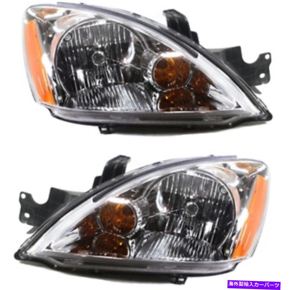 USヘッドライト 04-07ミスに合わせます。ランサーワゴンL＆RコンボヘッドランプASSM W /クリアレンズ - ペア Fits 04-07 Mits. Lancer Wagon L & R Combo Headlamp Assm w/Clear Lens - pair【並行輸入品】