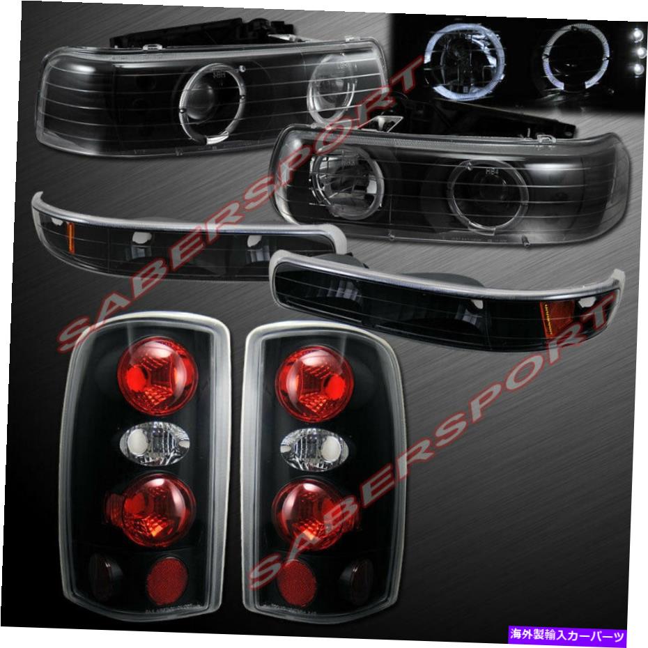 USヘッドライト ブラックハロープロジェクターヘッドライト+ 00-06郊外タホのセット Set of Black Halo Projector Headlights + Taillights for 00-06 Suburban Tahoe【並行輸入品】｜Us Custom Parts Shop USDM