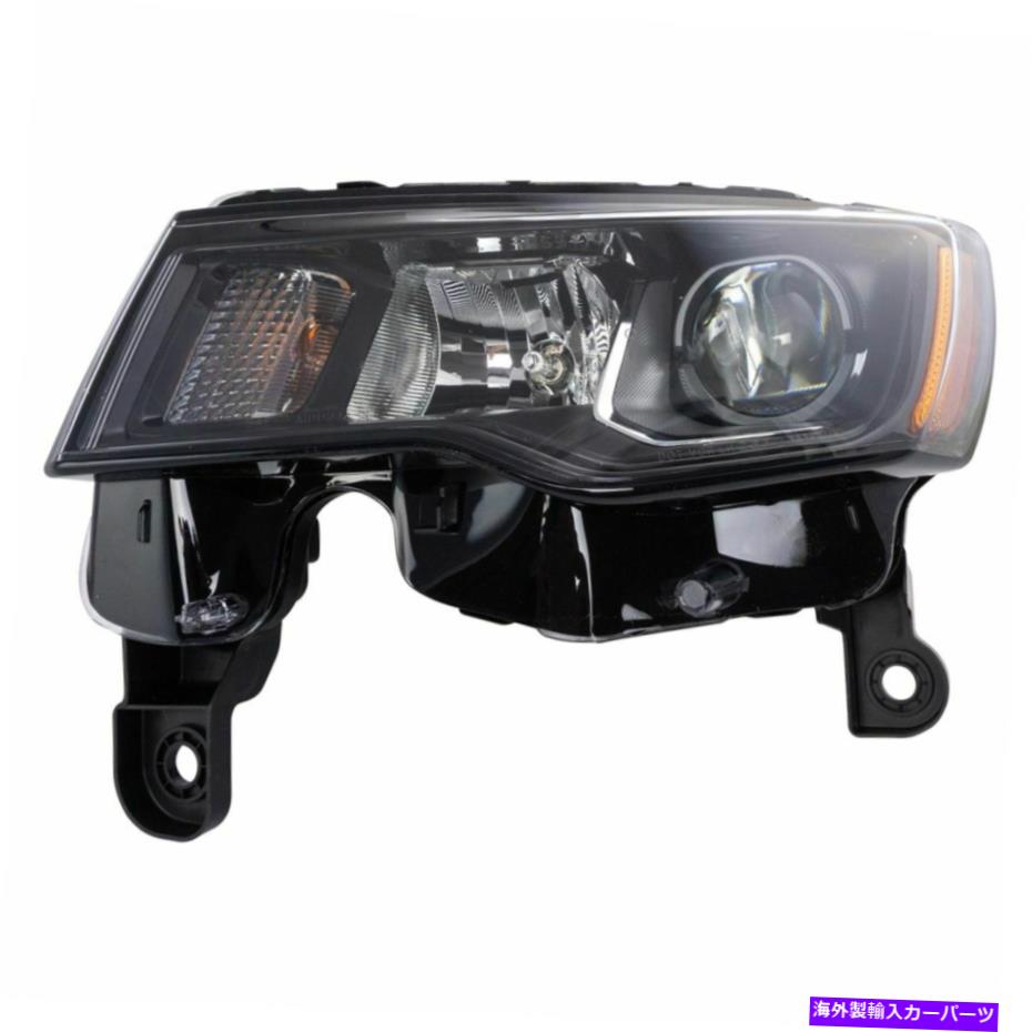 USヘッドライト グランドチェロキーSUVのための黒いハウジングの運転者側Lhのハロゲンヘッドライトランプ Halogen Headlight Lamp with Black Housing Driver Side LH for Grand Cherokee SUV【並行輸入品】