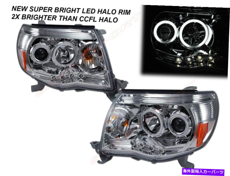USヘッドライト ペアハロープロジェクターヘッドライトのセットW / 2005-2011トヨタタコマのためのLED駐車場 Set of Pair Halo Projector Headlights w/ LED parking for 2005-2011 Toyota Tacoma【並行輸入品】｜Us Custom Parts Shop USDM