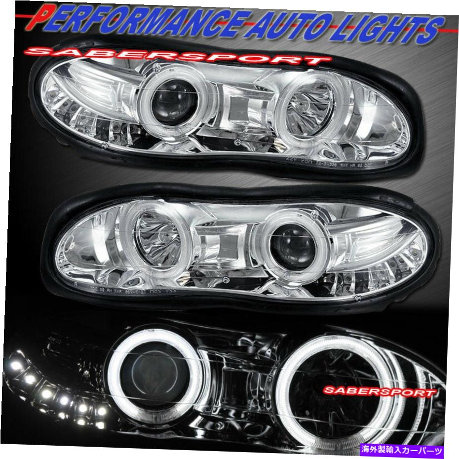 USヘッドライト イーグルの目のセットプロジェクターのヘッドライトW / SMD LED Halo Rimは1998 - 2002年カラオロ Set of Eagle Eyes Projector Headlights w/ SMD LED Halo Rim for 1998-2002 Camaro【並行輸入品】
