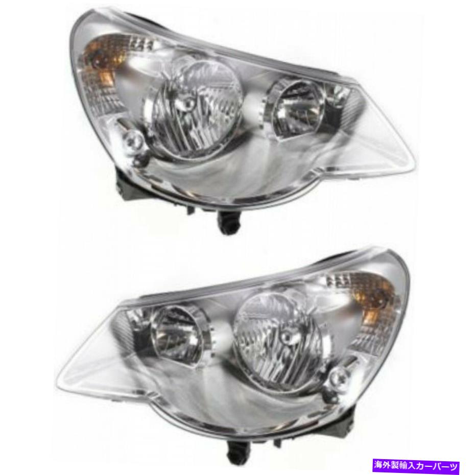 USヘッドライト 2007-2010 Chrysler SebringペアヘッドライトドライバーとRH-BULBSを含む。 Fits 2007-2010 Chrysler Sebring Pair Headlights Driver and RH-Bulbs Incl.【並行輸入品】