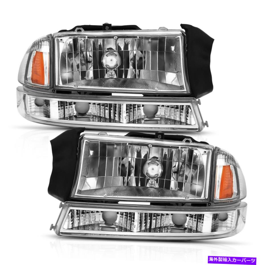 USヘッドライト Anzo USA 111455クリスタルヘッドライトセットフィット97-04 Dakota Durango Anzo USA 111455 Crystal Headlight Set Fits 97-04 Dakota Durango【並行輸入品】