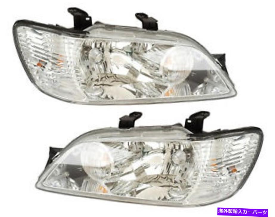 USヘッドライト 2003年2003年三菱ランサーヘッドライトペアセット For 2002 2003 Mitsubishi Lancer Headlights Pair Set【並行輸入品】