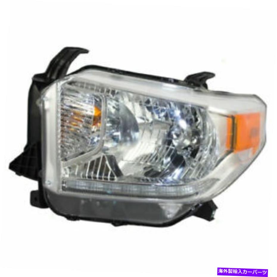 USヘッドライト Ty Tundra 2014 2015 Headlight Halogen W / LED左のドライバのフィット FITS FOR TY TUNDRA 2014 2015 HEADLIGHT HALOGEN W/LED LEFT DRIVER【並行輸入品】