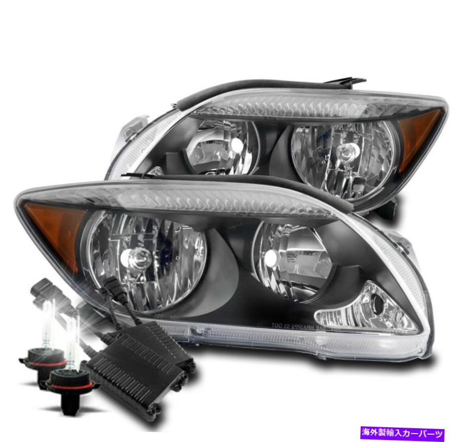USヘッドライト 05-07 SCION TC交換ヘッドライトヘッドランプランプブラック/アンバーW / 50W 8K HID FOR 05-07 SCION TC REPLACEMENT HEADLIGHTS HEADLAMP LAMP BLACK/AMBER W/50W 8K HID【並行輸入品】