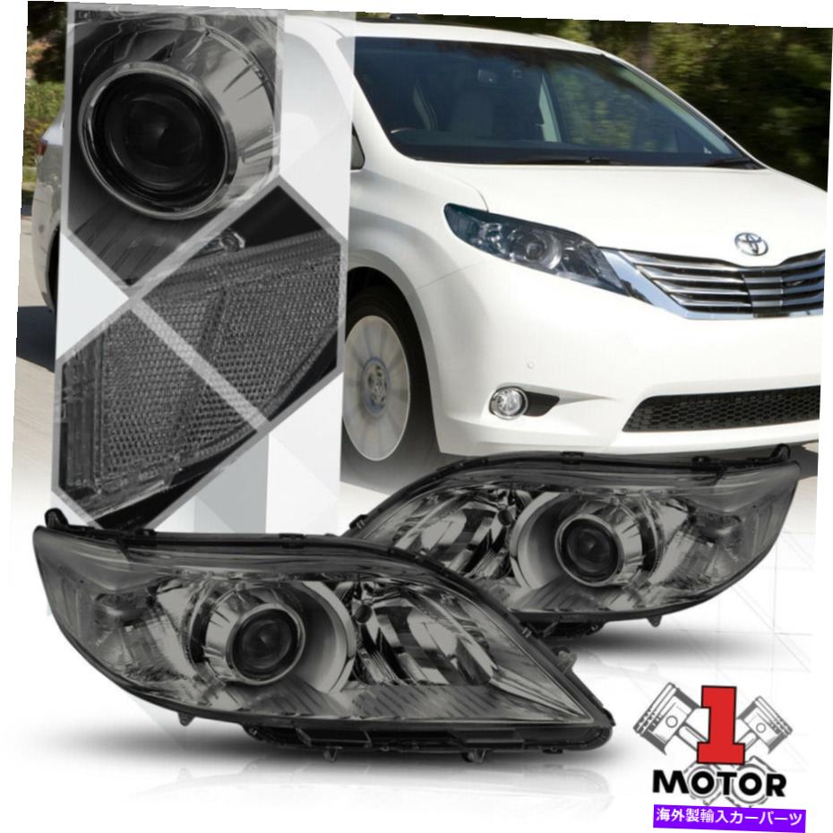 USヘッドライト 煙プロジェクターヘッドライト透明コーナー信号リフレクター11~20トヨタ・シエナ Smoke Projector Headlight Clear Corner Signal Reflector for 11-20 Toyota Sienna【並行輸入品】