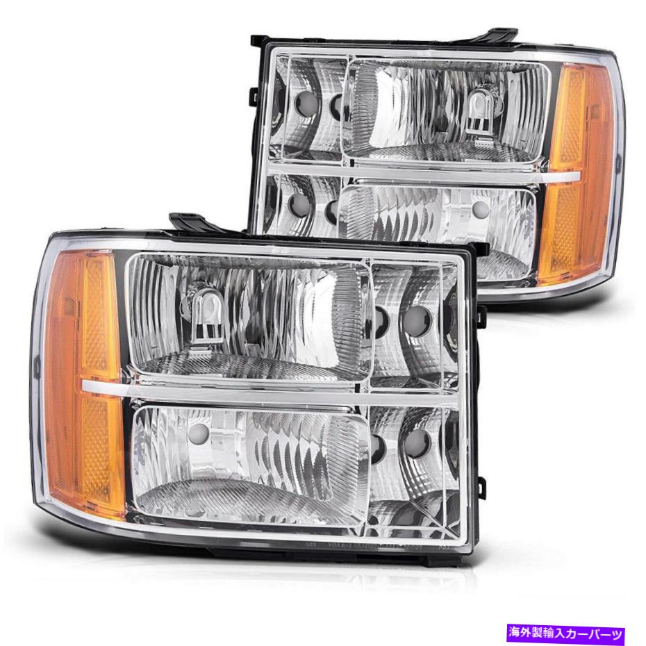 USヘッドライト ペアリフレクターヘッドライトヘッドランプ2007-2014 GMC Sierra 1500 2500HD 3500HD Pair Reflector Headlights Headlamp For 2007-2014 GMC Sierra 1500 2500HD 3500HD【並行輸入品】