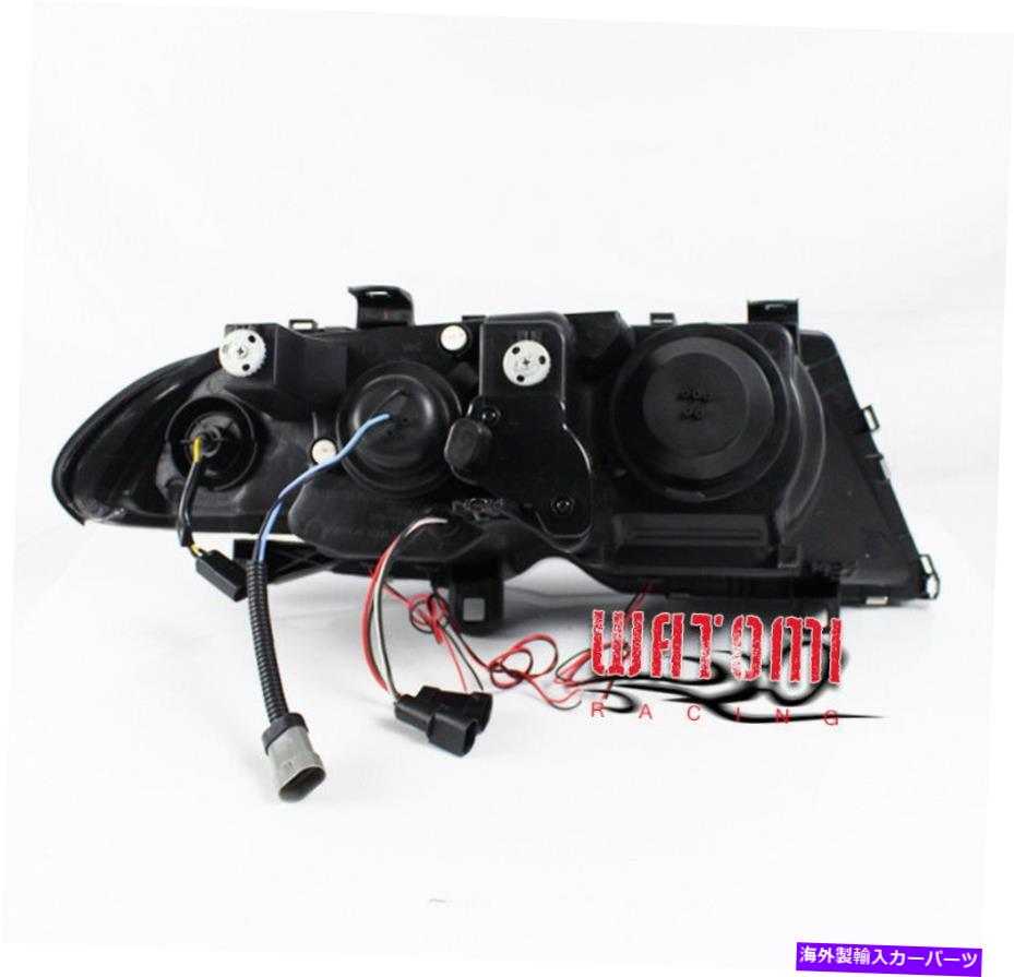 USヘッドライト 99 00 01 BMW E46 3シリーズ4DR Halo LEDプロジェクターヘッドライトブラック/アンバー323i 328i 99 00 01 BMW E46 3-SERIES 4DR HALO LED PROJECTOR HEADLIGHT BLACK/AMBER 323I 328I【並行輸入品】