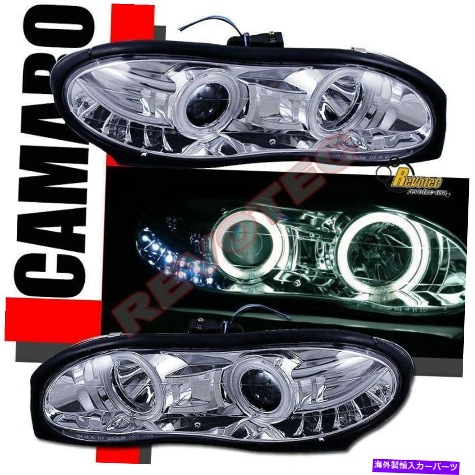 USヘッドライト 98-02 Chevy Camaro G3スーパーブライトハローLEDプロジェクターヘッドライト1ペア 98-02 Chevy Camaro G3 Super Bright Halo LED Projector Headlights 1 Pair【並行輸入品】