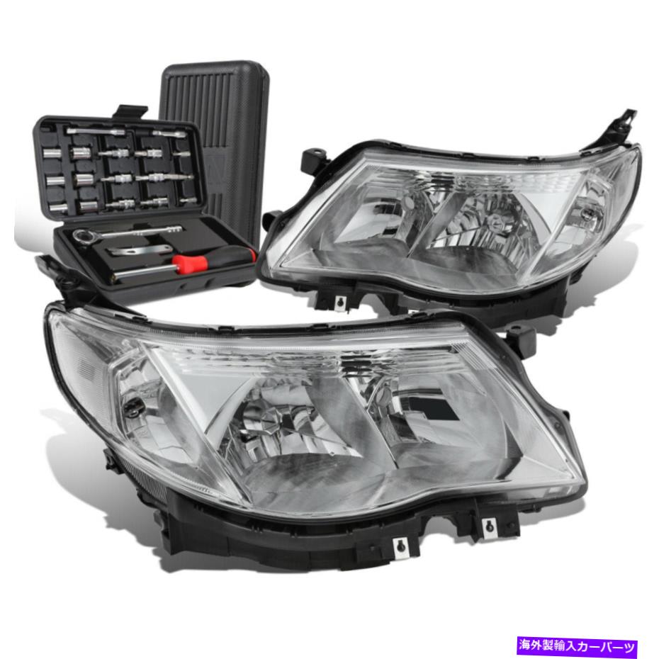 【楽天市場】USヘッドライト 20092013 Subaru Forester Chromeクリアシグナルヘッドライトヘッドランプ+ツール