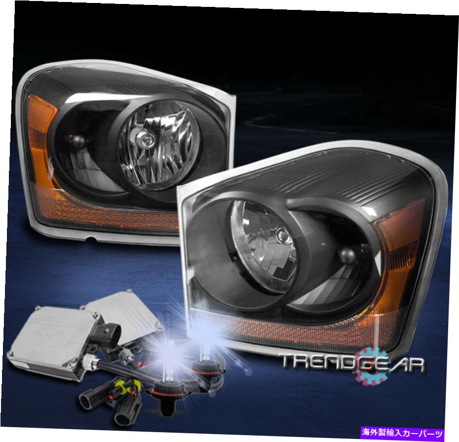 USヘッドライト 2004-2005 Durango Crystalの取り替えヘッドライトランプブラックW / 8K HIDキット FOR 2004-2005 DURANGO CRYSTAL REPLACEMENT HEADLIGHTS LAMPS BLACK W/8K HID KIT【並行輸入品】｜Us Custom Parts Shop USDM