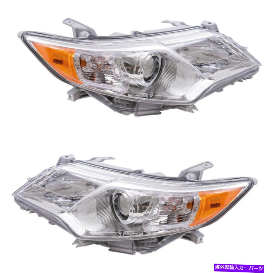USヘッドライト Headlightsハロゲン対W / Chrome Bezelsのハロゲンペアのトヨタカムリ＆ハイブリッドセット Fits 12-14 Toyota Camry & Hybrid Set of Headlights Halogen Pair w/ Chrome Bezels【並行輸入品】｜Us Custom Parts Shop USDM