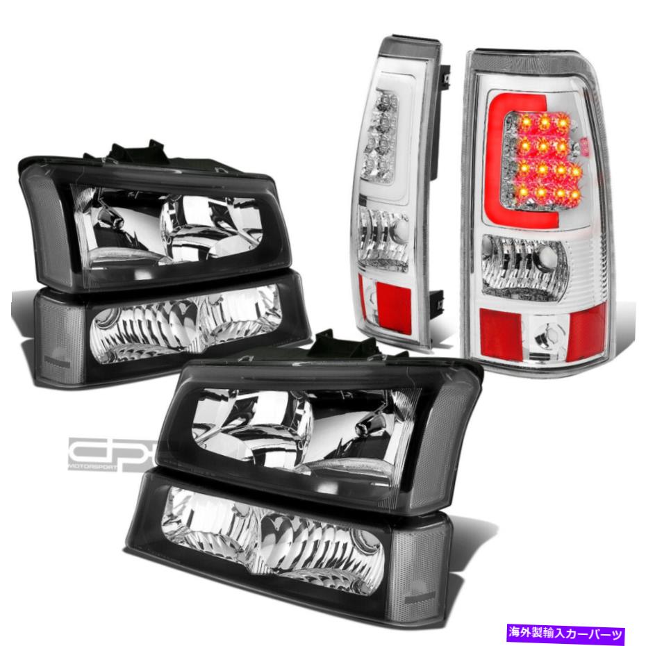 USヘッドライト 03-07 Silverado Black Headlight +クリアバンパー+クローム3D LEDテールライト/ランプ FOR 03-07 SILVERADO BLACK HEADLIGHT+CLEAR BUMPER+CHROME 3D LED TAIL LIGHT/LAMP【並行輸入品】｜Us Custom Parts Shop USDM