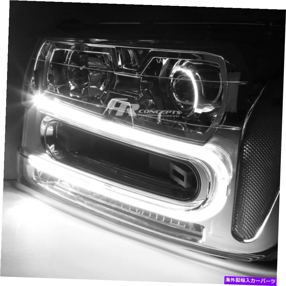 USヘッドライト 2002-2009のためのペアクロムクリアLED DRLチューブヘッドライトランプ PAIR CHROME CLEAR LED DRL TUBE HEADLIGHT LAMPS FOR 2002-2009 CHEVY TRAILBLAZER【並行輸入品】｜Us Custom Parts Shop USDM 52,016円
