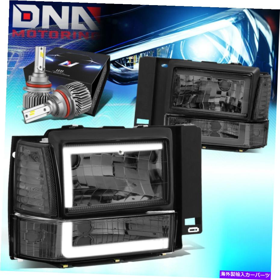 USヘッドライト 1991-1994 Ford Explorer LED DRLスモーククリアヘッドライトW / LEDキットスリムスタイル FOR 1991-1994 FORD EXPLORER LED DRL SMOKED CLEAR HEADLIGHTS W/LED KIT SLIM STYLE【並行輸入品】｜Us Custom Parts Shop USDM