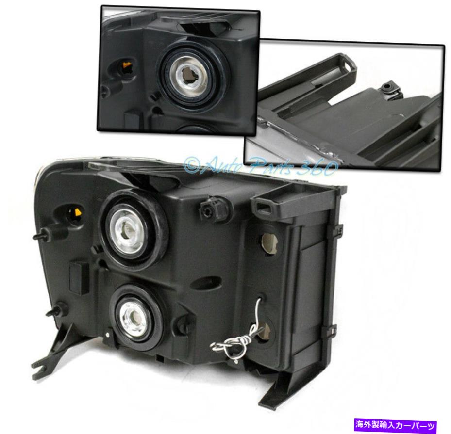 USヘッドライト 07-13 GMC Sierra 1500 2500 3500 HDブラックLEDヘッドライトW / DRL LED + 6K HIDキット FOR 07-13 GMC SIERRA 1500 2500 3500 HD BLACK LED HEADLIGHT W/DRL LED+6K HID KIT【並行輸入品】