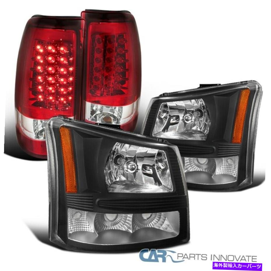 USヘッドライト 03-06 Chevy Silverado 2in1ブラッククリアヘッドバンパーライト+赤いLEDテールランプ For 03-06 Chevy Silverado 2in1 Black Clear Head Bumper Lights+Red LED Tail Lamps【並行輸入品】|Us Custom Parts Shop USDM