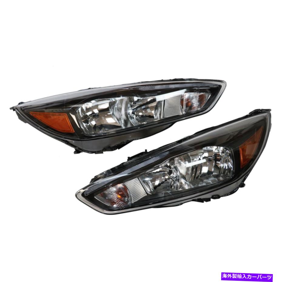 USヘッドライト NLED DRLヘッドライト付きフォードフォーカスハロゲンのためのフィット FITS For Ford Focus Halogen WITH NLED DRL Headlights Headlamps Left AND Right US【並行輸入品】｜Us Custom Parts Shop USDM
