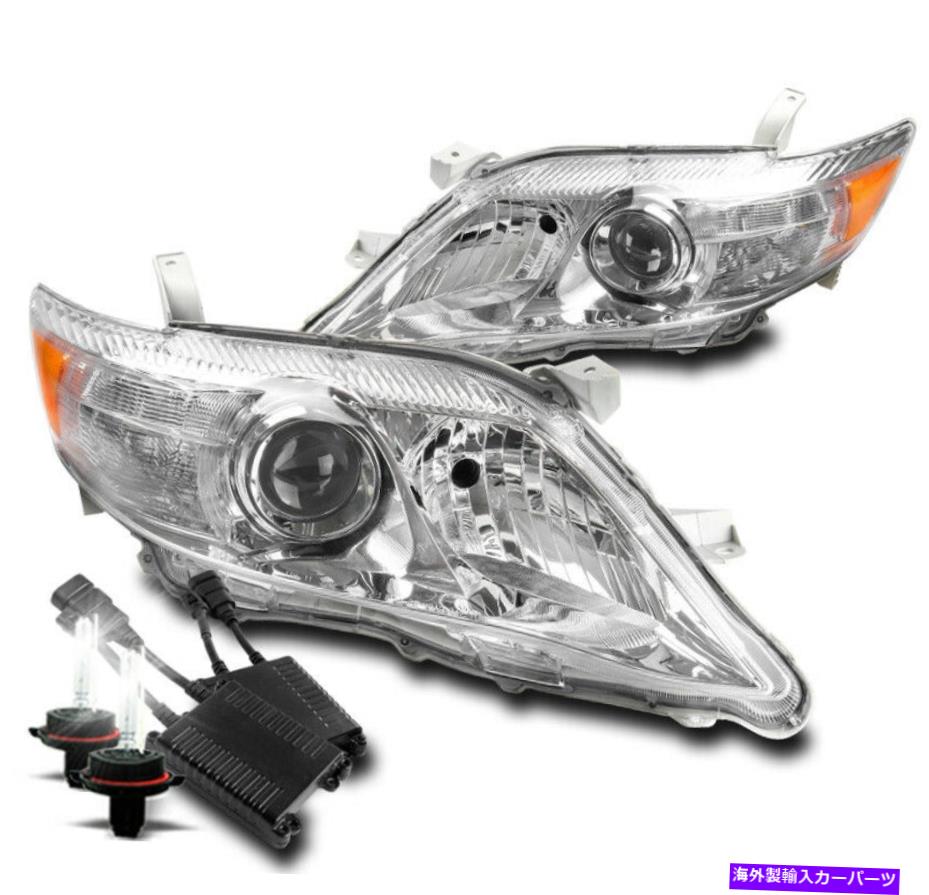 USヘッドライト 2011年2011年トヨタカムリクロームプロジェクターヘッドライトヘッドランプW / 50W 8000K HID For 2010 2011 Toyota Camry Chrome Projector Headlights HeadLamp w/50W 8000K HID【並行輸入品】