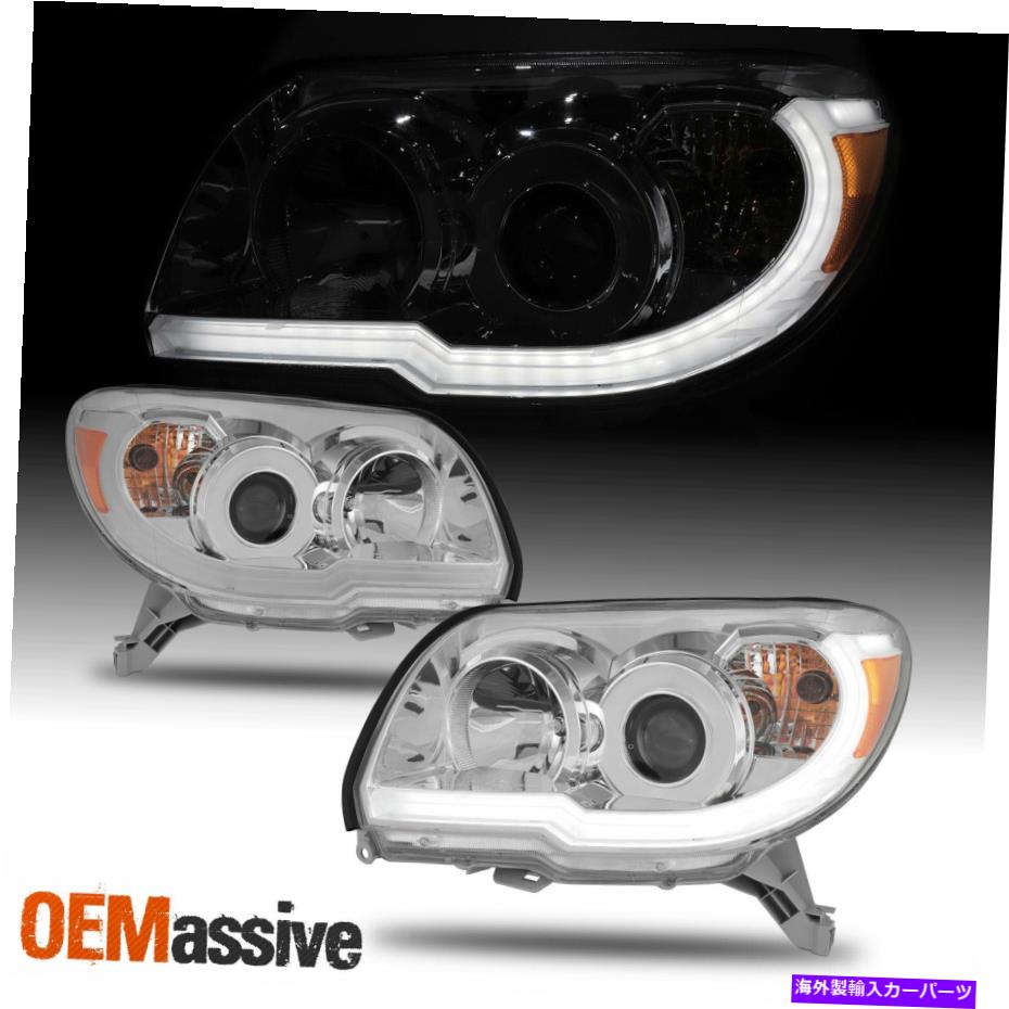 USヘッドライト FITS 2006 2007 2007 2009 2009年トヨタ4RUNNER DRL LEDストリップクロムプロジェクターヘッドライト Fits 2006 2007 2008 2009 Toyota 4Runner DRL LED Strip Chrome Projector Headlight【並行輸入品】