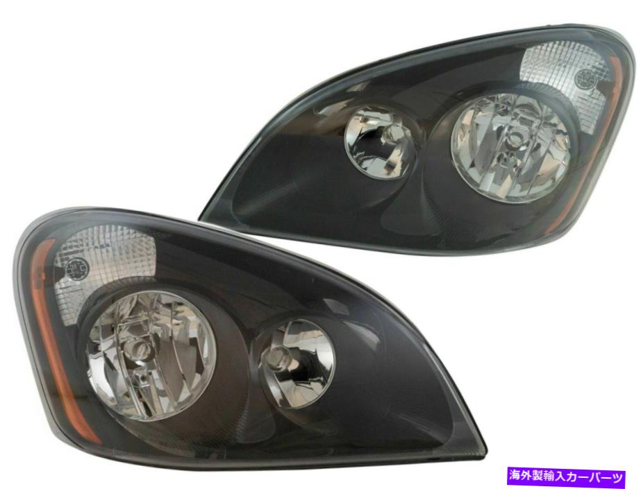 USヘッドライト 2008-16 2008-2016 Cascadia Black Head Lightsペアの乗客右の運転手が残っています For 08-16 2008-2016 Cascadia Black Head Lights Pair Passenger Right Driver Left【並行輸入品】｜Us Custom Parts Shop USDM