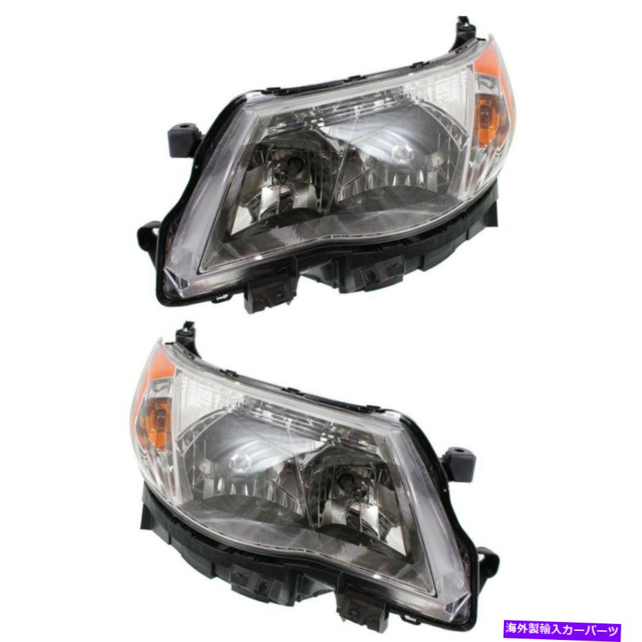 USヘッドライト Headlight 2009-2013 Subaru ForesterがLEFTER BULB 2 PC Headlight Set For 2009-2013 Subaru Forester Left and Right With Bulb 2Pc【並行輸入品】