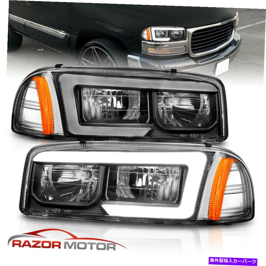 USヘッドライト 1999 - 2006年GMC Sierra / 2000-2006 Yukon / Yukon XLブラックCライトバーヘッドライト 1999-2006 For GMC Sierra/2000-2006 Yukon/Yukon XL Black C LIGHT BAR Headlights【並行輸入品】｜Us Custom Parts Shop USDM