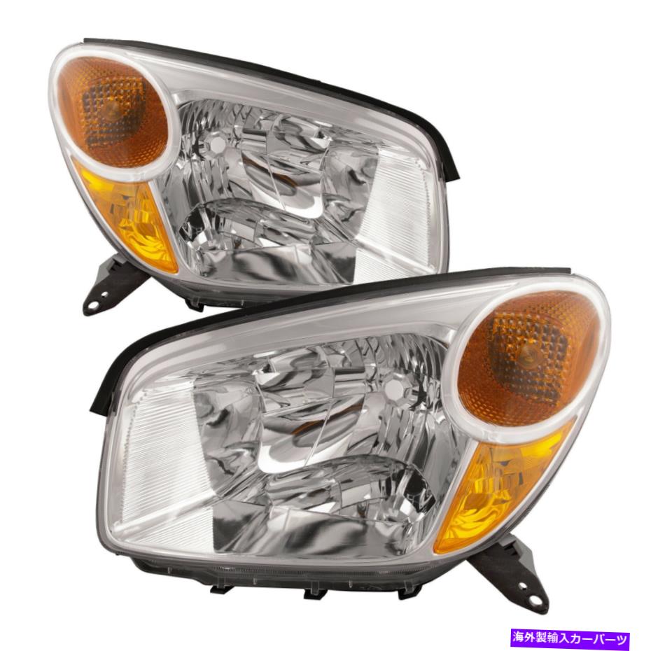 USヘッドライト フィット04-05トヨタRAV 4ヘッドライトヘッドランプペアセットハロゲン新品 Fits 04-05 Toyota Rav 4 Headlights Headlamps Pair Set Halogen New【並行輸入品】