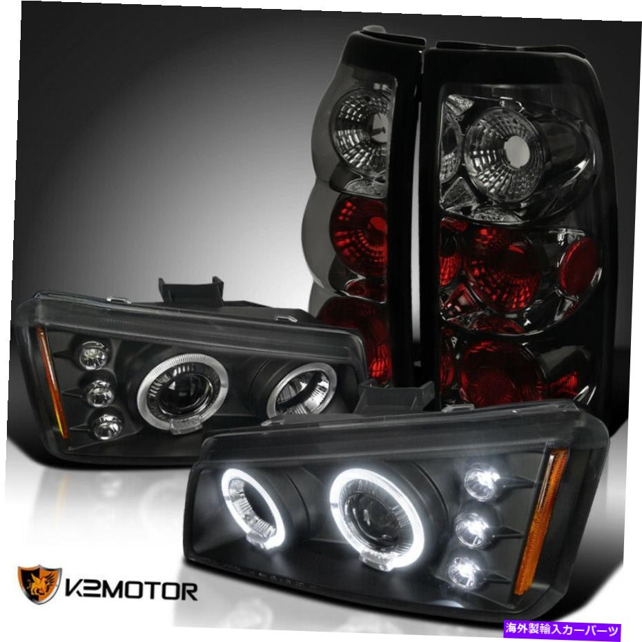 USヘッドライト 2003年から2006年のSilverado 1500 Black Haloプロジェクターのヘッドライト+スモークテールランプ For 2003-2006 Silverado 1500 Black Halo Projector Headlights+Smoke Tail Lamps【並行輸入品】｜Us Custom Parts Shop USDM