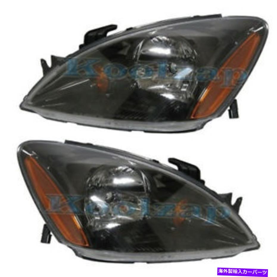 USヘッドライト 04-07ランサーヘッドライトヘッドランプスモークヘッドライトランプ右左サイドセットペア 04-07 Lancer Headlight Headlamp Smoked Head Light Lamp Right Left Side Set PAIR【並行輸入品】