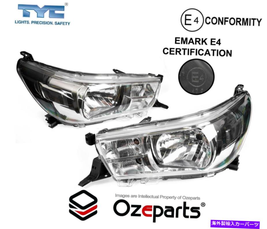 USヘッドライト Toyota Hilux SR / Workmate UTE 2015~2019用セット/ペアLH + RHヘッドライトランプ Set / Pair LH+RH Head Light Lamp For Toyota Hilux SR / Workmate Ute 2015~2019【並行輸入品】