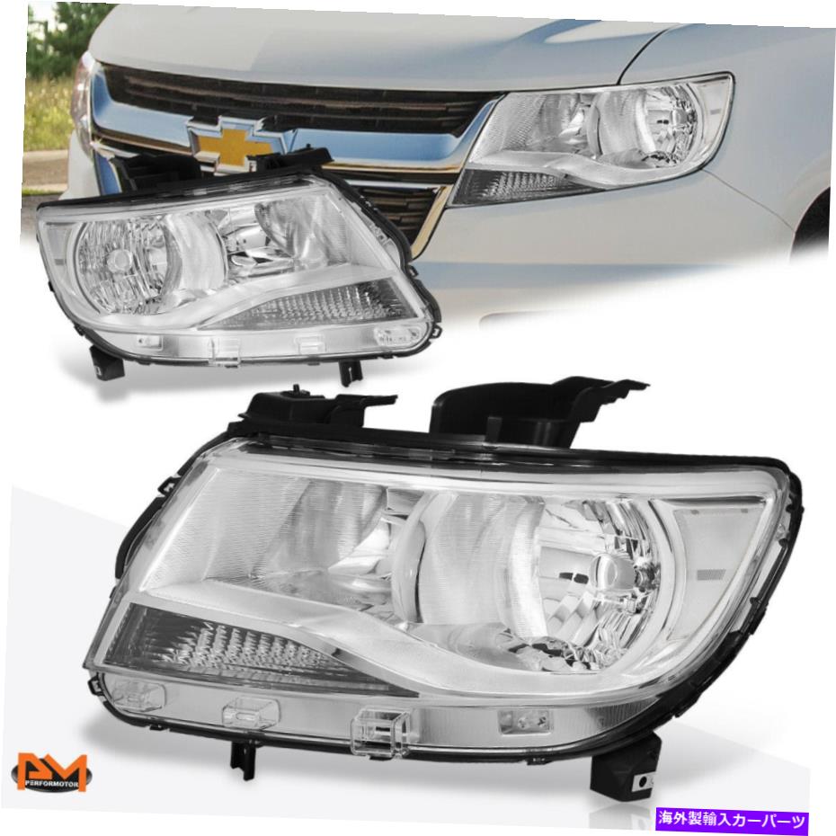 USヘッドライト 15~20のシボレーコロラドLED DRLプロジェクターヘッドライトクロムハウジング透明面 For 15-20 Chevy Colorado LED DRL Projector Headlight Chrome Housing Clear Side【並行輸入品】｜Us Custom Parts Shop USDM
