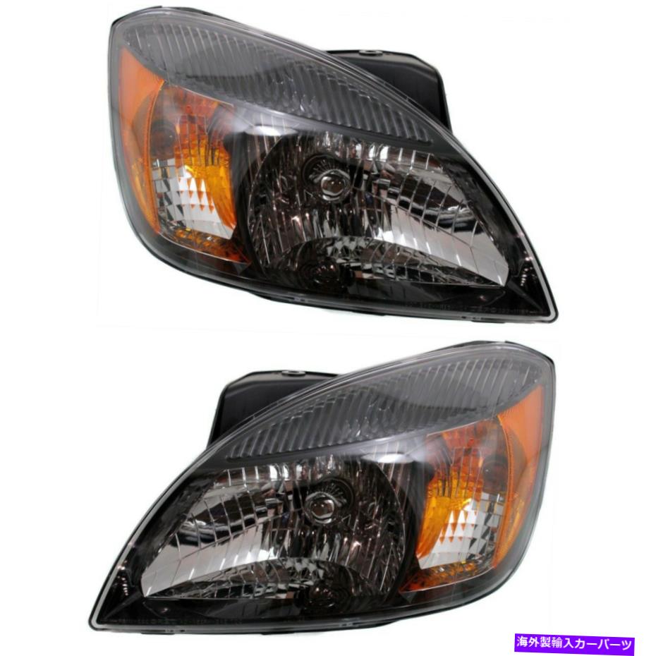 USヘッドライト 2010-2011 Kia RioのヘッドライトセットLEFT LEFTおよびRIGHT BLACK住宅電球2PC Headlight Set For 2010-2011 Kia Rio Left and Right Black Housing With Bulb 2Pc【並行輸入品】