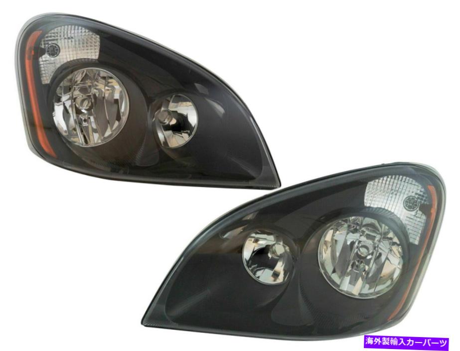USヘッドライト Headlight 08-16 2008-2016 Cascadia Black Pair旅客ドライバー左 For Headlight 08-16 2008-2016 Cascadia Black Pair Passenger Right Driver Left【並行輸入品】